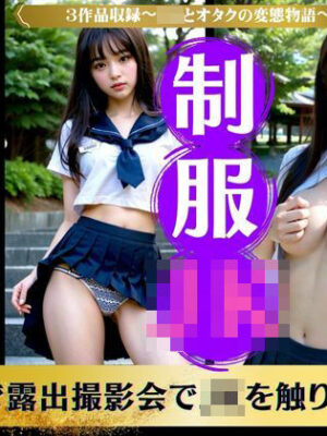 公園でおさわり自由の撮影会を開催 JKのセーラー服で自由にさわっていいオタクが集まりJKの性欲を満たす変態物語【痴女ステンドグラス】